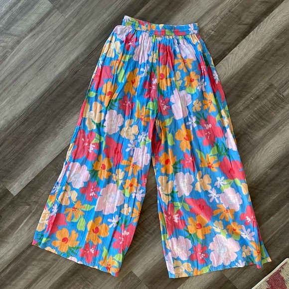 Billabong Summer Field Floral Linen Beach Pants - Picture 2 of 4